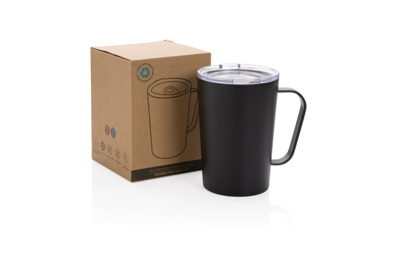 <p>A thermal mug with recycled stainless steel coating<b></b></p>
